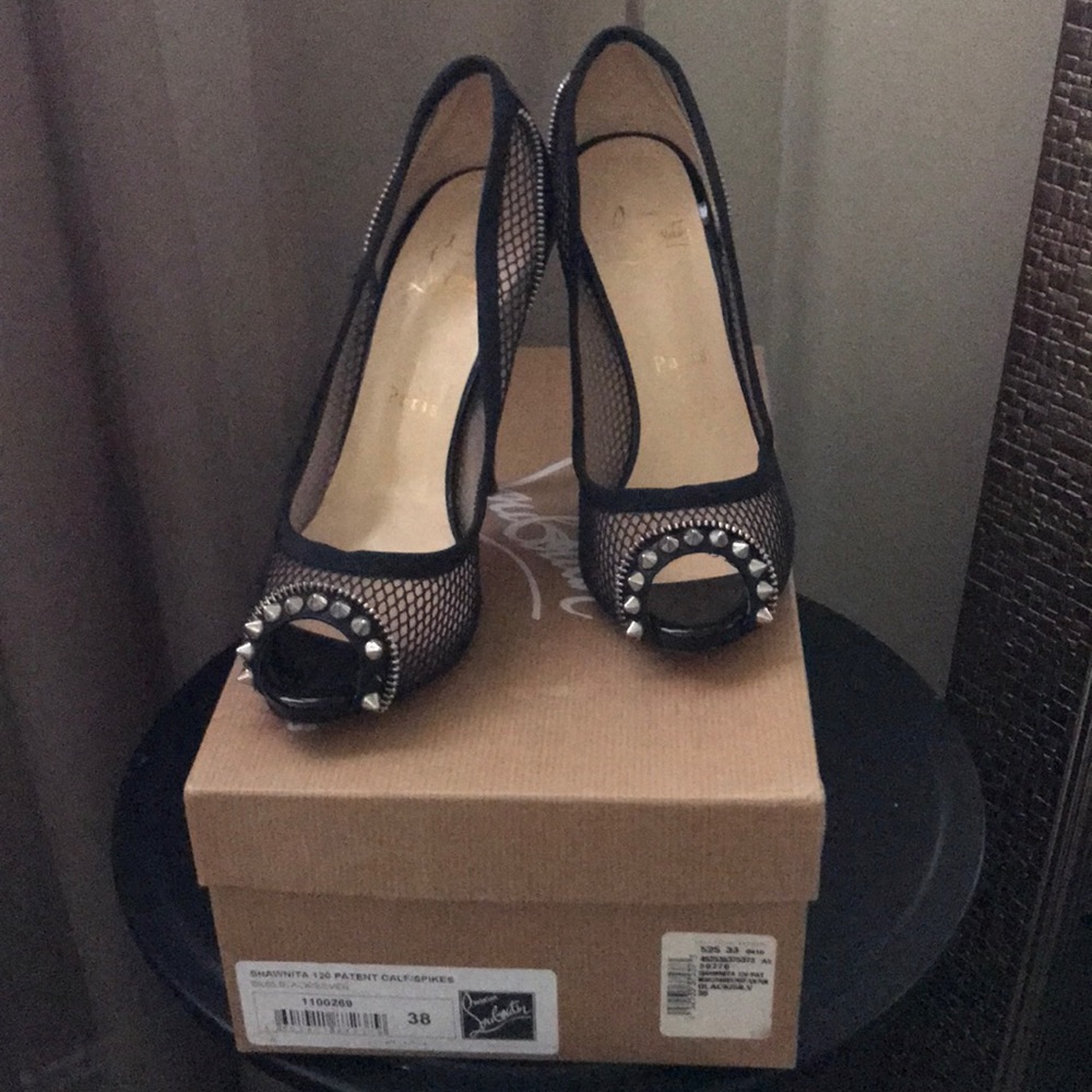 Shawnita 120 patent spike Christian louboutin pump